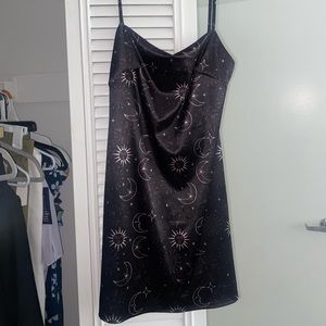 Short Black Urban Outfitters Moon and Stars dress